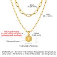 thumbnail image 6 of KeyStyle Layered Initial Necklace for Women Gold Plated Alphabet Letter Pendant Necklaces Layered Paperclip Link Chain Set Mother's Day Anniversary Jewelry Gift for Women Mom, 6 of 10