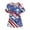 Blue, variant on Plus Size 250th Anniversary USA Shirt V Neck 1776 Scrub Tops Short Sleeve Stars Stripes Nurse Uniform Shirt with Pockets Wine 5XL