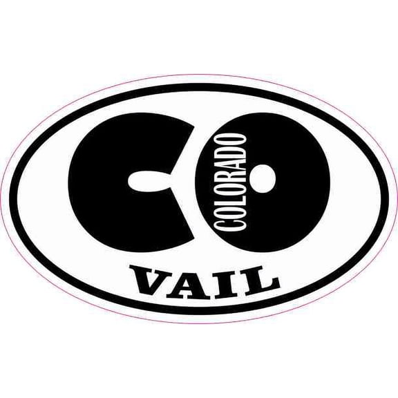 4in x 2.5in Oval CO Vail Colorado Sticker