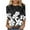 A Black, variant on YUGYXL 3/4 Length Sleeve Womens Tops Dressy Round Neck Pullover Blouse Casual Regular Basic Tees Business Work Tunic Tshirts Purple XXXL