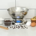 thumbnail image 2 of Escali Rondo Contemporary Kitchen Bowl Scale 2-Quart, Dishwasher Safe Bowl, Measures Liquids and Dray Ingredients, LCD Digital Display, 11lb Capacity, Stainless Steelvvvvvv, 2 of 3