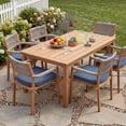 thumbnail image 3 of BPS 21" x 21" Outdoor Dining Chair Cushion, Water Resistant Patio Seat Cushion Pads with Ties, Set of 2 - Navy Blue, 3 of 9