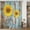 Sunflower, variant on Farmhouse Rustic Shower Curtain, Sunflower Country Fall Autumn Floral Flower on Rural Barn Wooden Fabric Shower Curtain, Yellow Brown Black Teal Bathroom Curtains with Hooks Sets, 36x70inches…