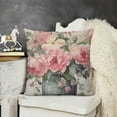 thumbnail image 2 of YINGXI Pink Flower Floral Spring Throw Pillow Covers Mason Jar Welcome Outdoor Spring Summer Decor Farmhouse Decorative Throw Pillows Cases Decorations for Home Couch Sofa Living Room 12x12in, 2 of 5