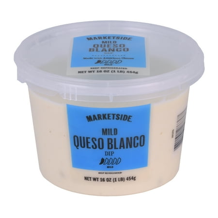 Marketside Mild Queso Blanco Cheese Dip, 16 oz Tub (Refrigerated)