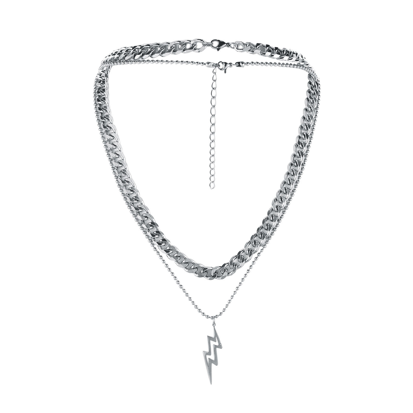 Frehsky necklaces for women Fashion Design Simple Men's Double Layer