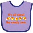 thumbnail image 3 of Inktastic All About the Candy Corn Boys or Girls Baby Bib, 3 of 4