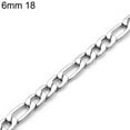 thumbnail image 4 of Ayyufe 3mm-7mm Men Stainless Steel Band Figaro Chain Necklace 18Inch - 26Inch, 4 of 6