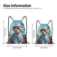 thumbnail image 2 of Bingfone Stylish Dog in Denim Outfit Drawstrings Backpacks Bags for Men Women Gym Drawstrings Bag-Medium, 2 of 6