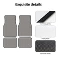 thumbnail image 4 of Zufioo Houndstooth Black And White Print Car Floor Mats Four-piece Set, Car Interior Accessories - Corrosion-resistant, Non-Slip, Suitable for Cars, Trucks, Vans, 4 of 7