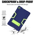 thumbnail image 5 of SOATUTO Case for Lenovo M10 Plus Case with Screen Protector , Heavy-Duty Hybrid Case Built-in Stand / Tempered Glass for Lenovo Tab M10 Plus TB-X606F TB-X606X 10.3" FHD Tablet-Navy Blue+Green/1 Pcs, 5 of 6