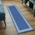 thumbnail image 4 of Dark Blue Greek Key Large Area Rugs for Bedroom Living Room, Soft Non Slip Carpet Bedside Rug, Geometric Greece Ancient Farmhouse Geo Rectangular Floor Cover Kitchen Accent Rug 2'x6' for Office, 4 of 9