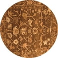thumbnail image 1 of Ahgly Company Indoor Round Abstract Orange Modern Area Rugs, 8' Round, 1 of 4