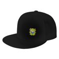 thumbnail image 1 of DouZhe Flat Brim Cap Snapback Hat, Green Frog Toad Animal Prints Adjustable Black Adult Baseball Cap, 1 of 6