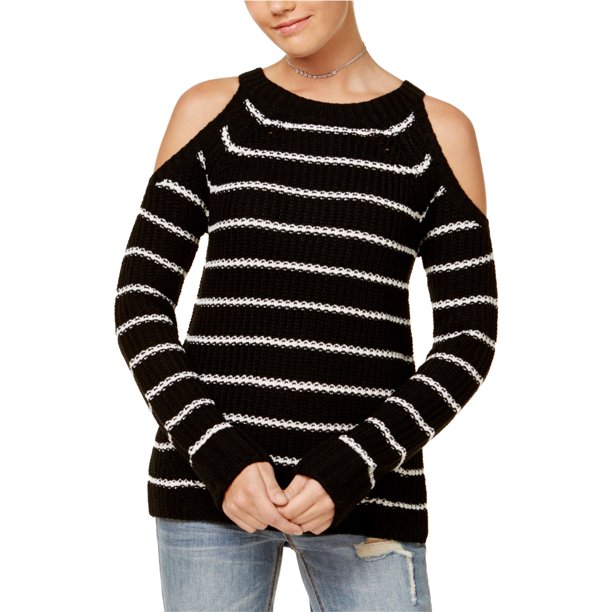 Suéter con hombros descubiertos para mujer Hippie Rose, negro, grande Hippie Rose Pull-over