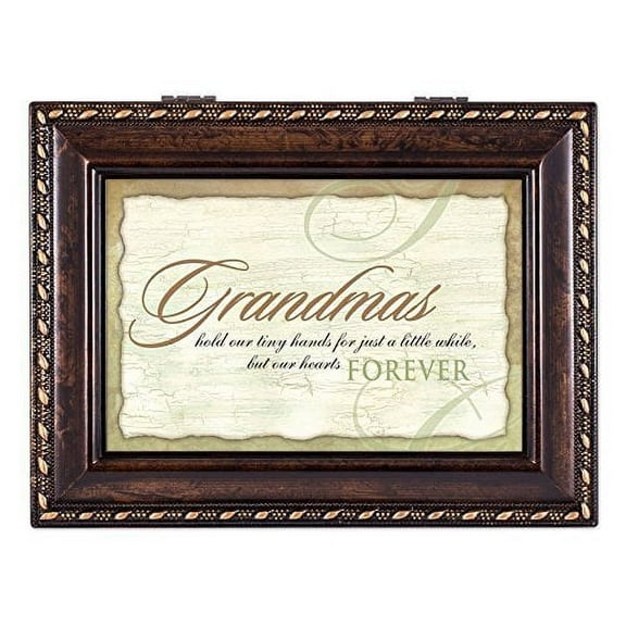 Grandmas Hold Our Hearts Dark Wood Jewelry Music Boxâ€”Pachelbelâ€™s Canon in D