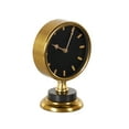 thumbnail image 6 of DecMode 9" Gold Stainless Steel Metal Clock with Black Face, 6 of 8