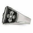 thumbnail image 3 of Stainless Steel Polished and Antiqued Cross Ring Size: 11; for Adults and Teens; for Women and Men, 3 of 7