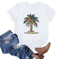 thumbnail image 4 of Blusas de Manga Corta para las Mujeres Divertida Impresión Cuello Redondo Camiseta Vintage, Blusas de Primavera para las Mujeres, 4 of 6