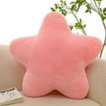 thumbnail image 1 of SHENGXINY - Almohadas lindas en liquidación, almohadas de estrella, súper suaves, lindos juguetes de peluche para dormir, suaves, regalo para niña, corazón femenino, color crema, rosa claro, 1 of 3