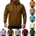thumbnail image 6 of Chiccall Mens Fleece Hoodie Cargo Drawstring Long Sleeve Hooded Sweatshirts Casual Athletic Fashion Pullover with Zipper Pockets, 6 of 6
