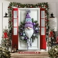 thumbnail image 6 of Beautynvta Christmas Door Cover, 35x71 Inch, Purple Knitted Gnome Door Hanging Wreath Hanging Banner Winter Holiday Background Banner for Front Door Christmas Decorations, 6 of 6