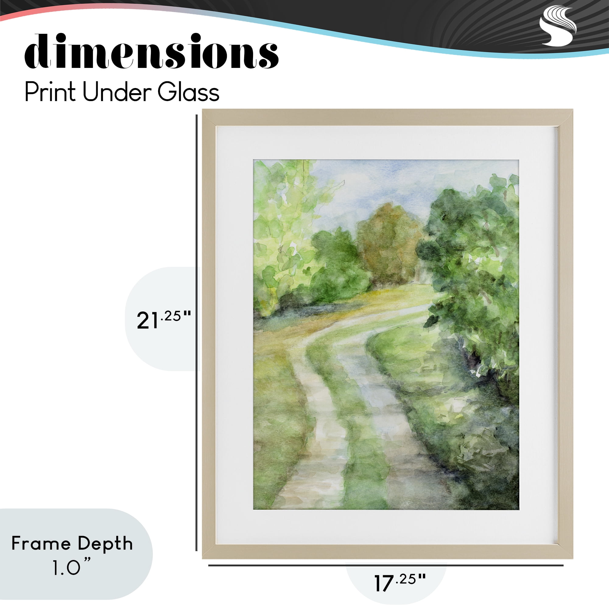 Stupell Industries Around The Bend Birch Framed Print Under Glass, design by Lanie Loreth