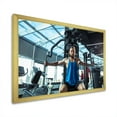 thumbnail image 3 of Designart "Strength Exercises By A Caucasian" Aerobic & Bodybuilding Picture Framed Canvas Art Print, 3 of 5