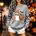 thumbnail image 4 of Sweatshirts for Women Halloween Long Sleeve Crew Neck Printed Top, 4 of 5