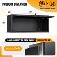 thumbnail image 3 of PetFurnishn Small Wall-Mounted Locking Cabinet Metal Garage Storage Cabinet Hanging Medicine Lockable Steel Utility Floating Tool 14" H Assembly Required Black, 3 of 13