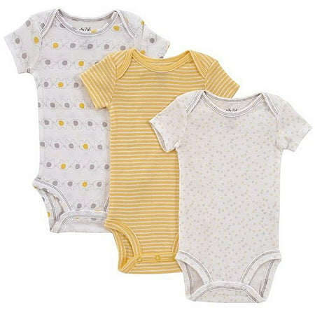 Child of Mine by Carter's 3 Newborn Baby Unisex Bodysuits, 3-Pack