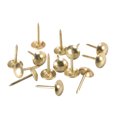 thumbnail image 2 of Uxcell 9mm Dia 17mm Height Gold Tone Round Thumb Nail Tacks 50 Pack, 2 of 5