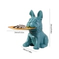 thumbnail image 3 of Decoración De Almacenamiento Figuritas de arte Bulldog con decoración de caja de almacenamiento de resina de palé para oficina (verde) Tmvgtek Libre de BPA, 3 of 8
