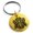 Gold, variant on Stainless Steel Letter X Initial 3D Cube Box Monogram Engraved Small Medallion Circle Charm Keychain Keyring