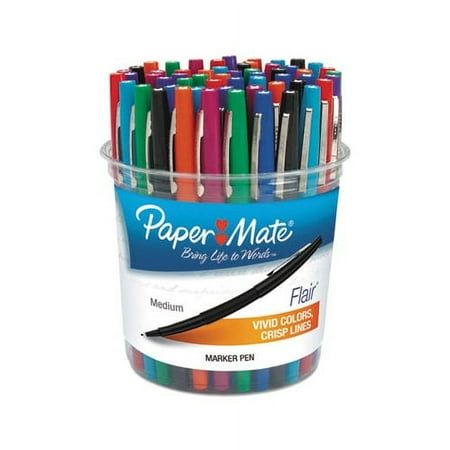 Point Guard Flair Stick Porous Point Pen Bold 1.4mm, Assorted Ink/Barrel, 48/Set