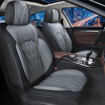 LAONNVIR Seat Covers for Cars Leather Waterproof Universal Fit for Ford Escape 2001-2024 (5 Seats,Black Grey)