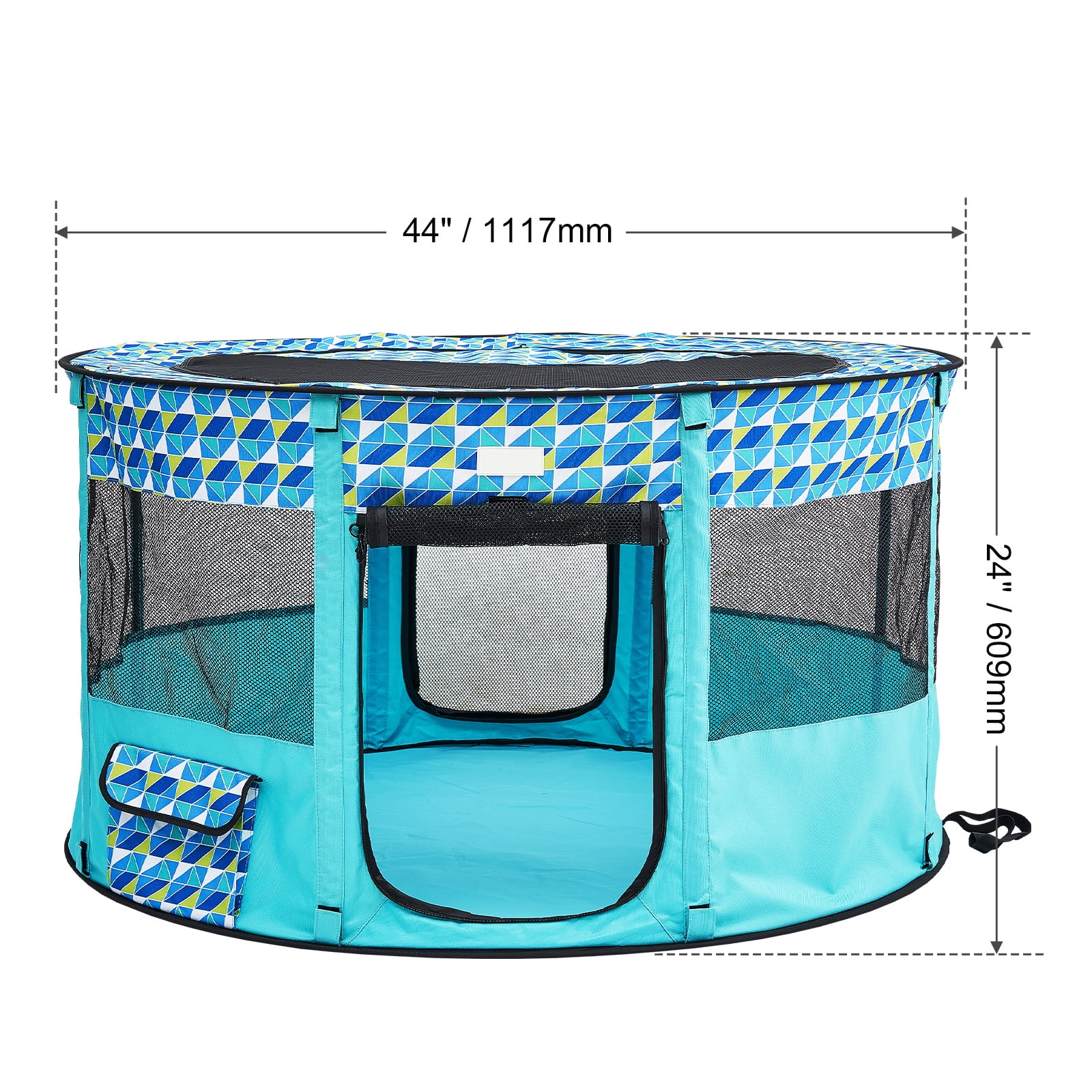 VEVOR Foldable Pet Playpen 44 x 44 x 24 in Portable Dog Playpen Crate for Cat