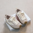 thumbnail image 2 of enyan Sneakers Girl Kids Sneakers Girls The Children's Place Girl's Casual Lace Up Low Top Sneakers(Beige,11), 2 of 4