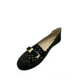 thumbnail image 5 of Victoria K Women's Snake Skin Texture Gold Chain Buckle Ballerina Flats, 5 of 5