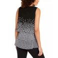 thumbnail image 2 of Alfani Women's Petite Tiered Dot-Print Top  Black Size Small, 2 of 3