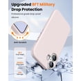thumbnail image 5 of KOMI Designed for iPhone 16 Case,Shockproof Liquid Silicone Protective Phone Case with Soft Anti-Scratch Microfiber Lining Ultra Slim Drop Protection Phone Cover 6.1 inch Dusty Pink, 5 of 5