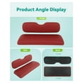 thumbnail image 3 of Universal Golf Cart Rear Seat Replacement Cushions, Golf Cart Seat Back Cushion for EZGO TXT RXV ST for ST Sport for Valor Models for Club Car Rear Seats, Burgundy, 3 of 7