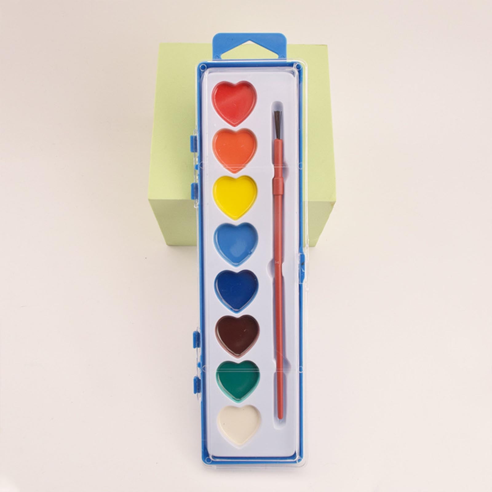 1/8/16 Pack Heart Watercolor Paint Set,Class Valentine Paint Set, Heart Shaped Paint Palette, Heart Shaped Watercolor Paint Set, Heart Paint Palette, Heart Watercolor, Heart Water Colors (16pcs)