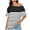 Black1, variant on fatyb Womens One Shoulder Tops Short Sleeve Loose T Shirts Print Summer Casual Blouses for Women