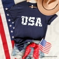 thumbnail image 7 of USA Block Letters T-Shirt, Vintage Patriotic Tee for Independence Day, 7 of 7