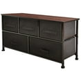 thumbnail image 5 of SuperDeal Retro 5 Drawers Dresser Chest of Drawers MDF Brown, 5 of 8