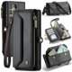 thumbnail image 1 of Bandolera para Samsung Galaxy S25 Ultra Case Wallet 【Bloqueo RFID】con Ranura para Billetes con Cremallera y 10 Tarjeteros,Correa magnética para Hombro y muñeca de Cuero PU Suave, 1 of 9