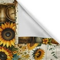 thumbnail image 6 of Ambesonne Farmhouse Valance & Curtain 3 Pcs Set, Sunflowers Cow Bee Summer, 55"x30", Mustard Eggshell Cocoa, 6 of 7
