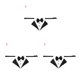 thumbnail image 5 of Greeniant Mascota Bandana Bowknot Mascota Pañuelo Algodón Decoración Animal Babero Bufanda con Collar, Negro Blanco, S Blanco negro S 3piezas Greeniant CBP179653, 5 of 6