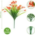 thumbnail image 7 of Morttic 12Pcs Artificial Calla Lily Fake Flowers Faux Blossom for Outside Garden Porch Indoor Table Outdoor UV Resistant Home Decor Garden Decoration ( No Vase), 7 of 7